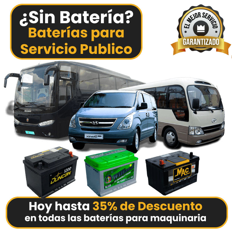 baterias para servicio publico